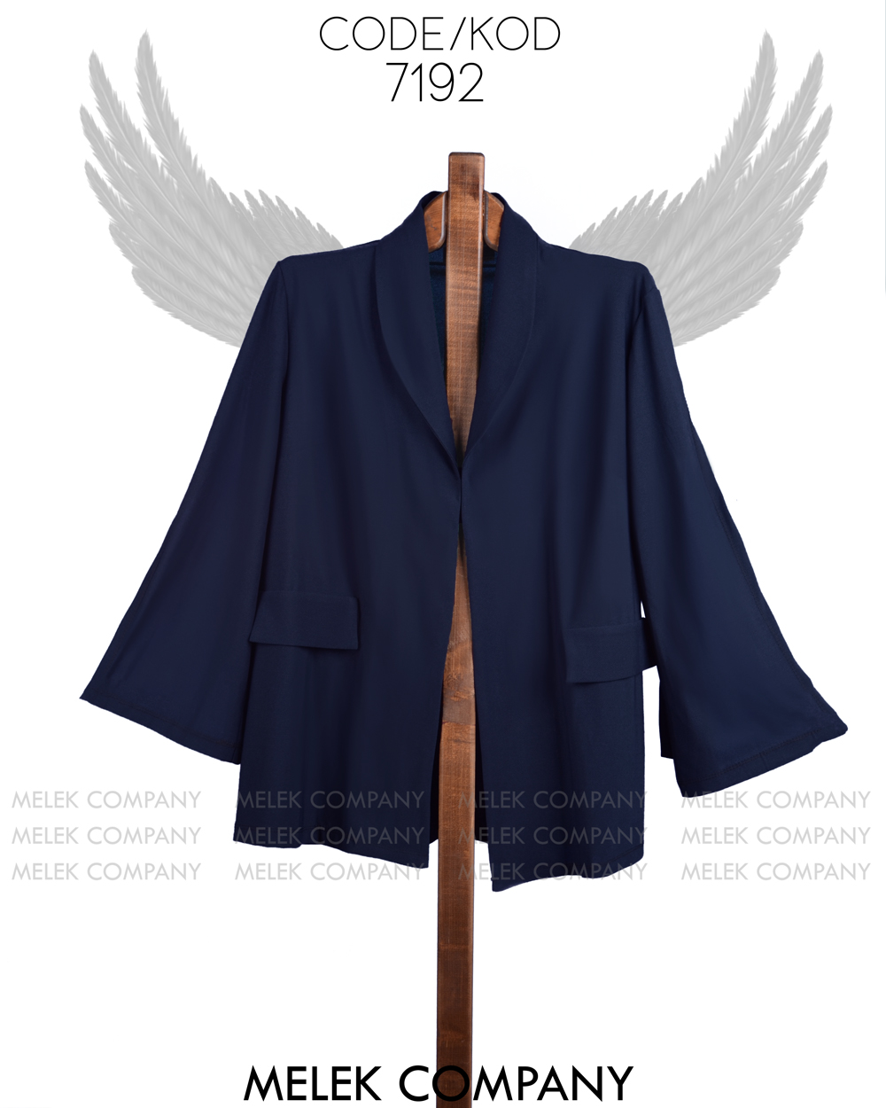 کت مجلسی جلوباز یقه آرشال آستین اپن سایز بزرگ - غیر ژورنالی