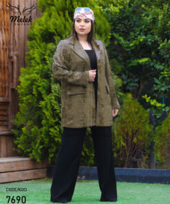 کت مجلسی یقه انگلیسی جلوباز جیب نما سایز بزرگ