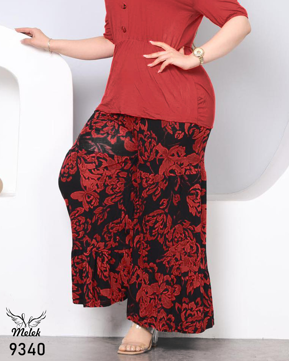 دامن شلواری اسپورت مجلسی کمر کشی سایز بزرگ