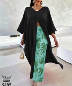 ست مانتو عربی و شلوار اسپورت مجلسی سایز بزرگ