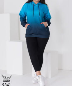 هودی اسپورت پاییزه کلاهدار جیب پلار آستین سرخود سایز بزرگ