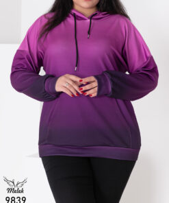 هودی اسپورت پاییزه کلاهدار جیب پلار آستین سرخود سایز بزرگ