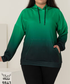 هودی اسپورت پاییزه کلاهدار جیب پلار آستین سرخود سایز بزرگ