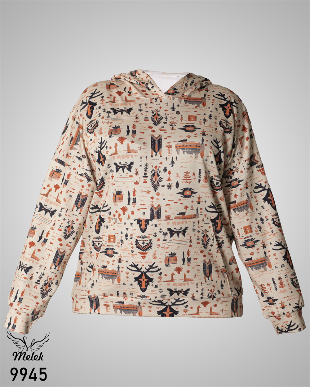 هودی اسپورت پاییزه کلاهدار جیب پلار آستین سرخود سایز بزرگ - غیر ژورنالی