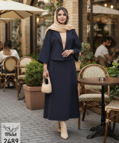 ست دوتکه کت دامن اسپورت مجلسی سایز بزرگ