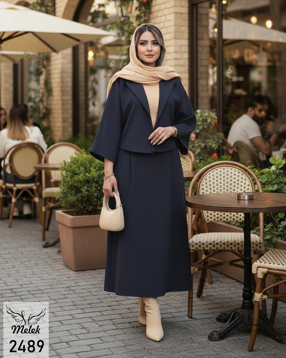 ست دوتکه کت دامن اسپورت مجلسی سایز بزرگ - غیر ژورنالی