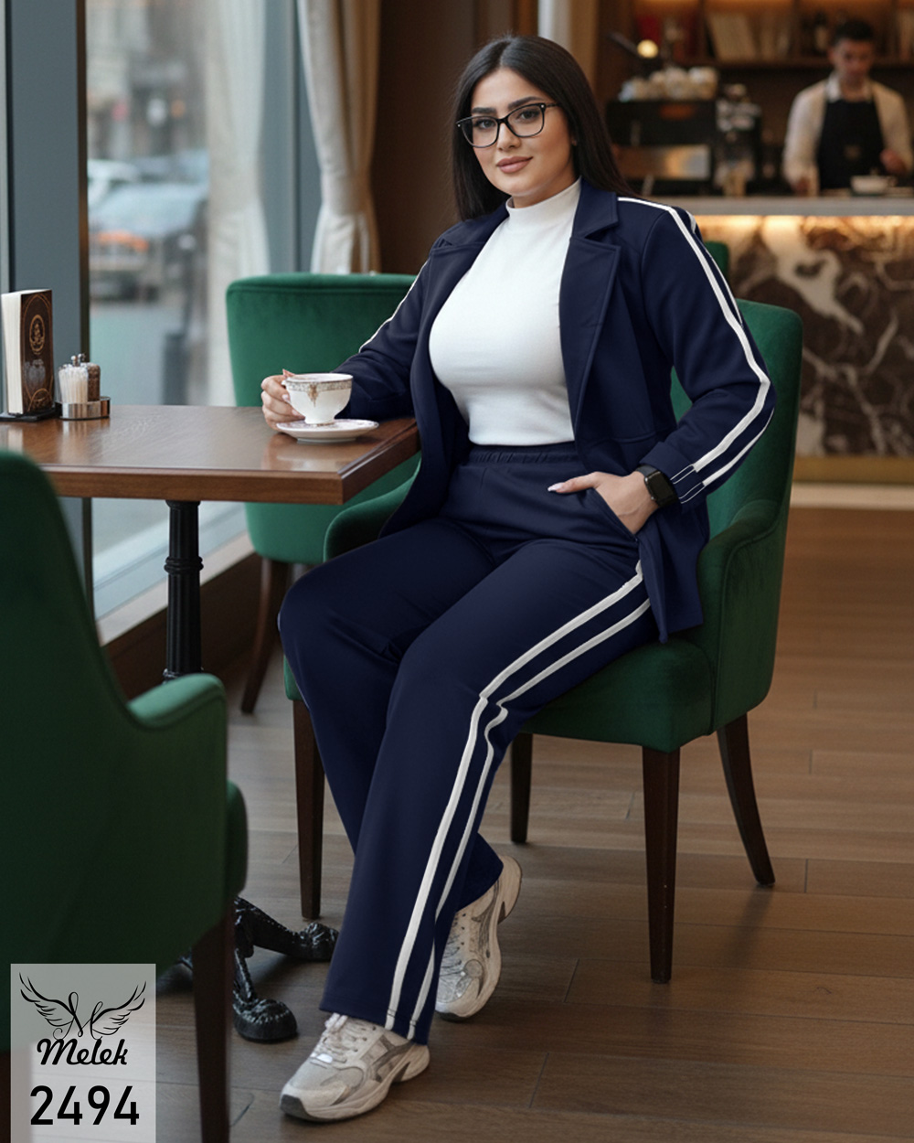 ست سوشرت کتی و شلوار بگ اسپورت مجلسی سایز بزرگ