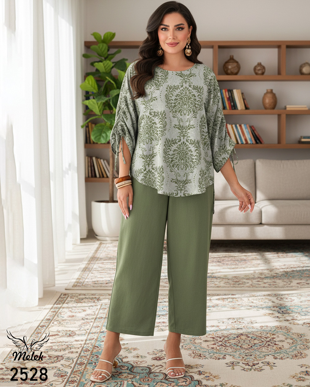 ست شومیز شلوار اسپورت مجلسی سایز بزرگ