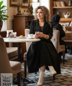 ست دوتکه کت دامن اسپورت مجلسی بدون کمربند سایز بزرگ