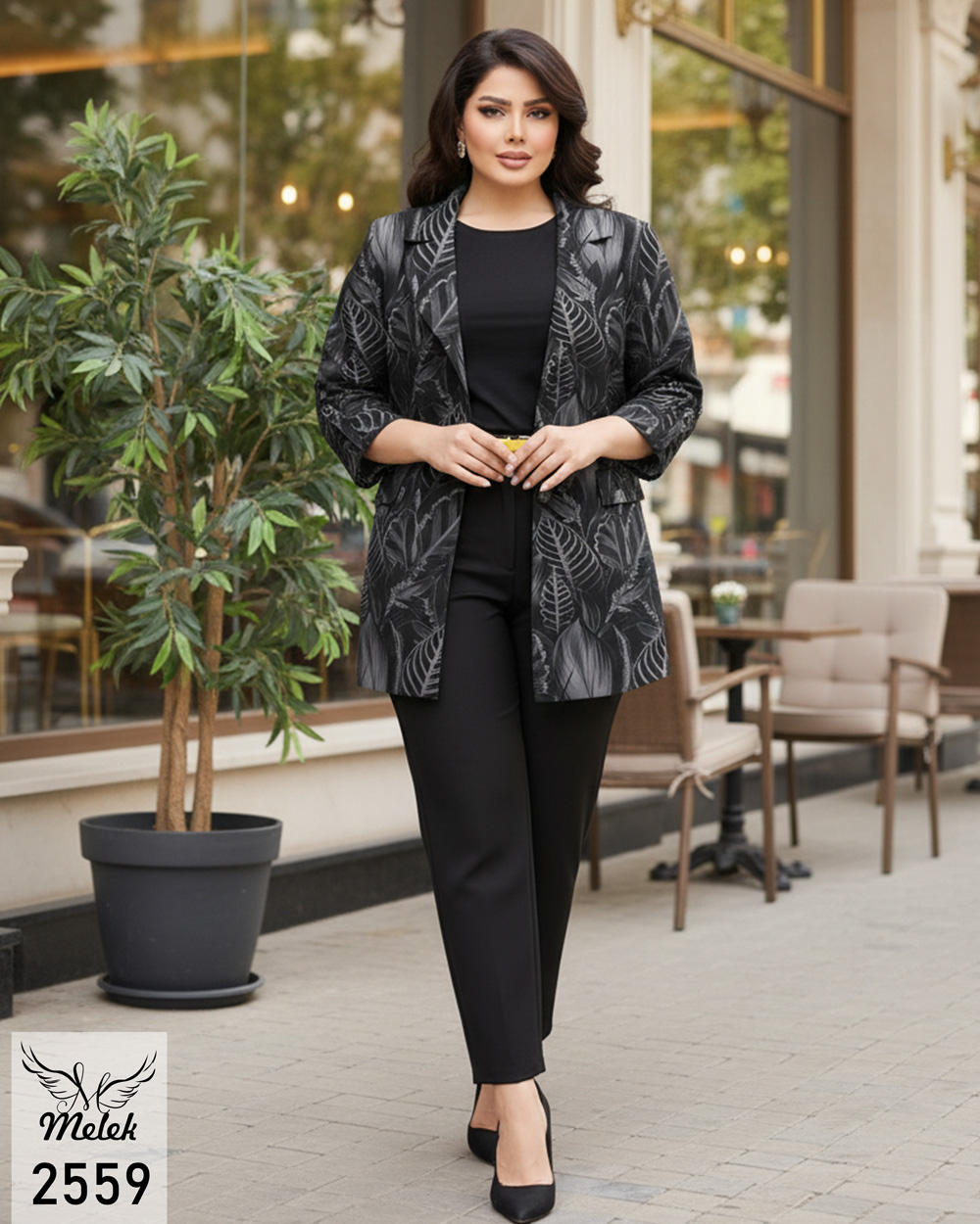 مانتو کتی اسپورت مجلسی یقه انگلیسی دکمه بازشو آستین پاکتی پاگن دار سایز بزرگ