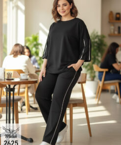 ست تیشرت و شلوار بگ اسپورت مجلسی سایز بزرگ