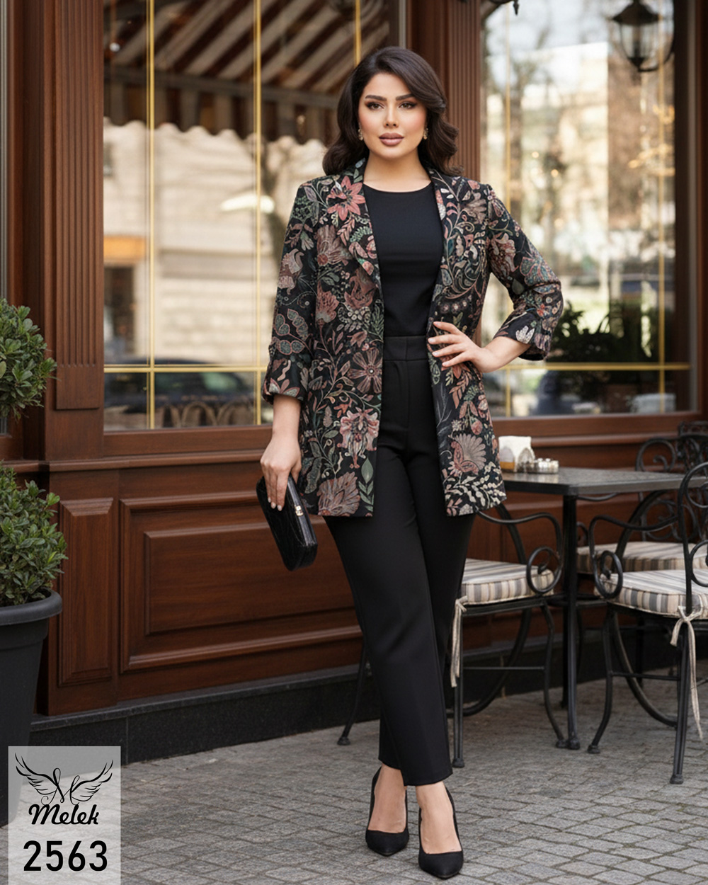 مانتو کتی اسپورت مجلسی یقه انگلیسی دکمه بازشو آستین پاکتی پاگن دار سایز بزرگ