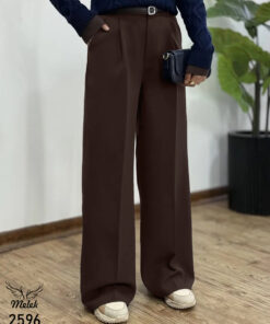 شلوار نیم بگ کمر کشی پیله دار دوجیب سایز بزرگ