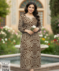 پیراهن اسپورت مجلسی یقه جواهری آستین فانوسی سایز بزرگ