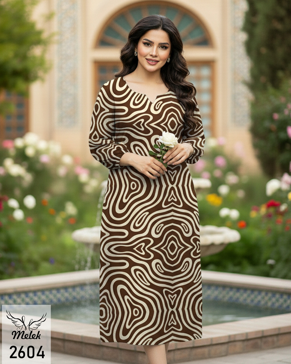 پیراهن اسپورت مجلسی یقه جواهری آستین فانوسی سایز بزرگ