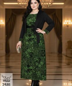 ست دوتکه سارافون و کت کراپ اسپورت مجلسی سایز بزرگ