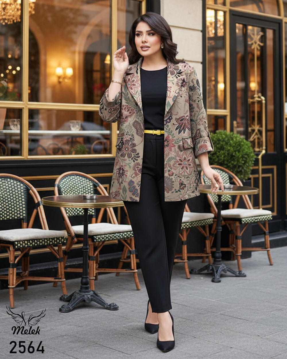 مانتو کتی اسپورت مجلسی یقه انگلیسی دکمه بازشو آستین پاکتی پاگن دار سایز بزرگ