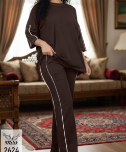 ست تیشرت و شلوار بگ اسپورت مجلسی سایز بزرگ