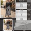 ست دوتکه سارافون و مانتو پانچ دنباله دار مجلسی سایز بزرگ - چارت