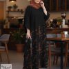 ست دوتکه سارافون و مانتو پانچ دنباله دار مجلسی سایز بزرگ