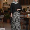 ست دوتکه سارافون و مانتو پانچ دنباله دار مجلسی سایز بزرگ - غیر ژورنالی
