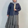 دامن سایزبزرگ غنچه - سبز سدری
