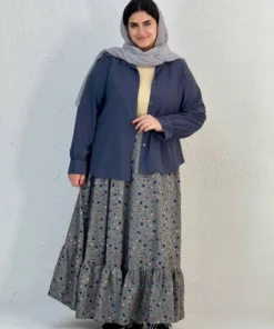 دامن سایزبزرگ غنچه - سبز سدری