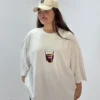 تیشرت باکسی سایز بزرگ coffee