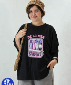 تیشرت باکسی سایز بزرگ Sardines