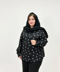 شومیز سایزبزرگ ابریشم - توپی