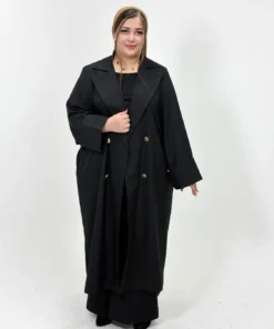 کت بلند سایزبزرگ نیکول - مشکی