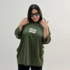 تیشرت سایزبزرگ کلاهدار miu miu - طوسی