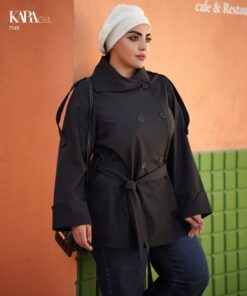 کت یقه دراپه - مشکی